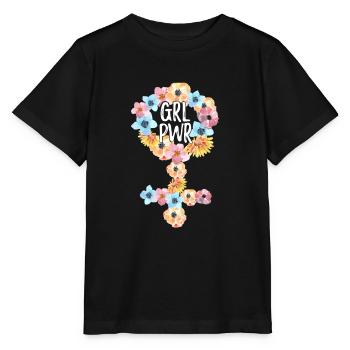 Girl Power Cooler Spruch Feminismus Mädchen Frau - Stanley/Stella Kinder T-Shirt MINI CREATOR  - Schwarz - Vorne - Mikhail (115cm)