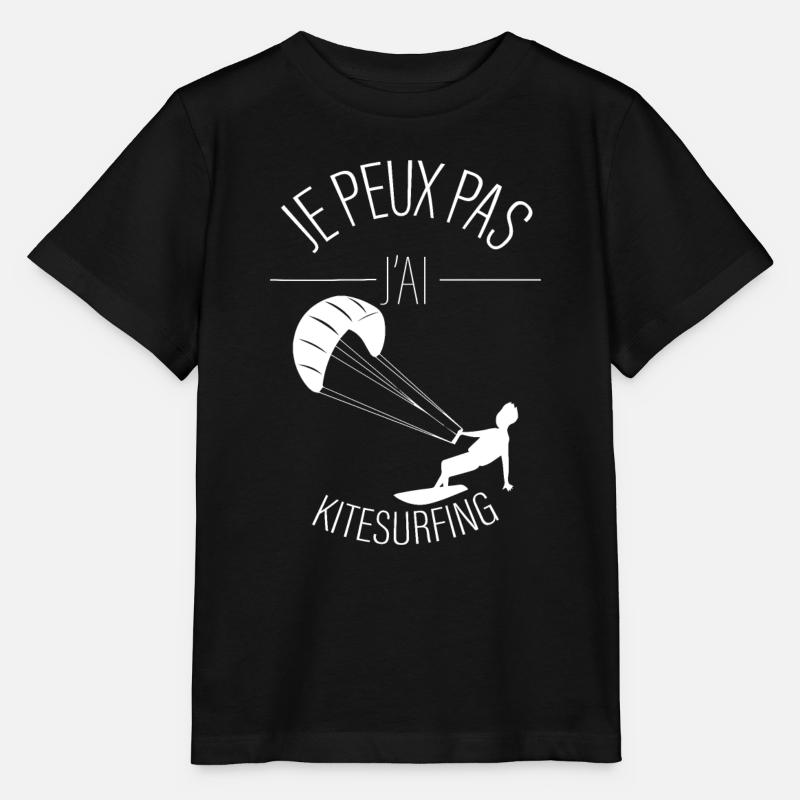 je peux pas j'ai kitesurf | KITESURFING - T-shirt bio MINI CREATOR Stanley/Stella Enfant - noir