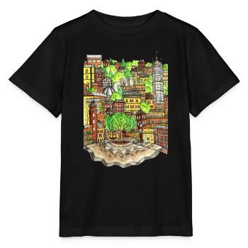 cityscape - Stanley/Stella MINI CREATOR Kids’ T-Shirt - black - Front - Mikhail (115cm)