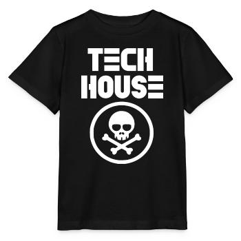 Logo de tech house music - T-shirt bio MINI CREATOR Stanley/Stella Enfant - noir - Devant - Mikhail (115cm)