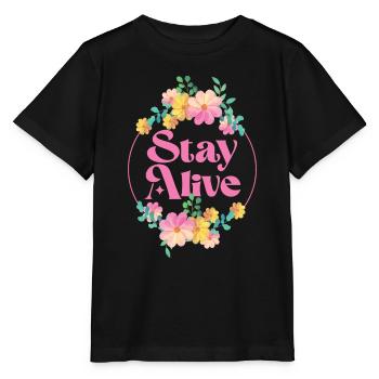 Stay Alive - Stanley/Stella Kinder T-Shirt MINI CREATOR  - Schwarz - Vorne - Mikhail (115cm)