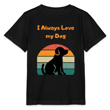 Always a dog love Doggi dog lover - Stanley/Stella MINI CREATOR Kids’ T-Shirt - black - Front - Mikhail (115cm)