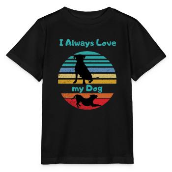 Always a dog love Doggi dog lover - Stanley/Stella MINI CREATOR Kids’ T-Shirt - black - Front - Mikhail (115cm)