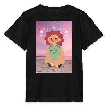 Ich meditiere gerne - Stanley/Stella Kinder T-Shirt MINI CREATOR  - Schwarz - Vorne - Mikhail (115cm)