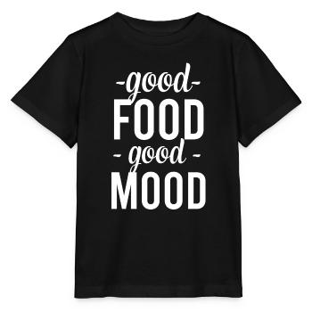Good Food Good mood - Stanley/Stella MINI CREATOR Kids’ T-Shirt - black - Front - Mikhail (115cm)