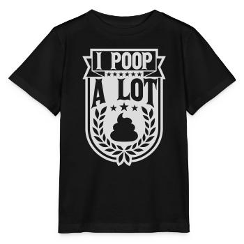 I poop a lot - Stanley/Stella Kinder T-Shirt MINI CREATOR  - Schwarz - Vorne - Mikhail (115cm)