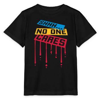 chut personne ne s’en soucie - T-shirt bio MINI CREATOR Stanley/Stella Enfant - noir - Devant - Mikhail (115cm)