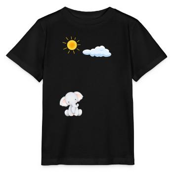 Süßer Elefant - Stanley/Stella Kinder T-Shirt MINI CREATOR  - Schwarz - Vorne - Mikhail (115cm)