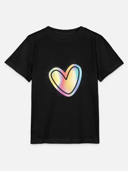 Heart - Stanley/Stella Kinder T-Shirt MINI CREATOR  - Schwarz