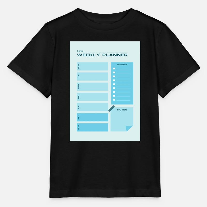 WeeklyPlanner - Stanley/Stella MINI CREATOR Kids’ T-Shirt - black