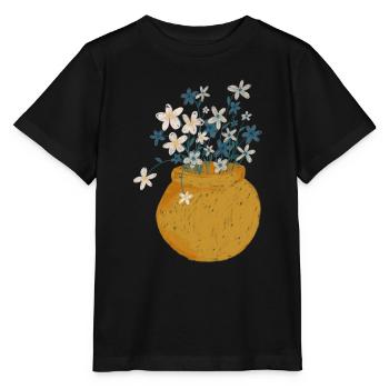 Blume - Stanley/Stella Kinder T-Shirt MINI CREATOR  - Schwarz - Vorne - Mikhail (115cm)