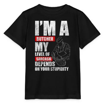 Butcher Steak Slaughterhouse - Stanley/Stella MINI CREATOR Kids’ T-Shirt - black - Front - Mikhail (115cm)