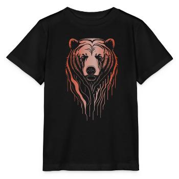 Großer Braunbär - Stanley/Stella Kinder T-Shirt MINI CREATOR  - Schwarz - Vorne - Mikhail (115cm)