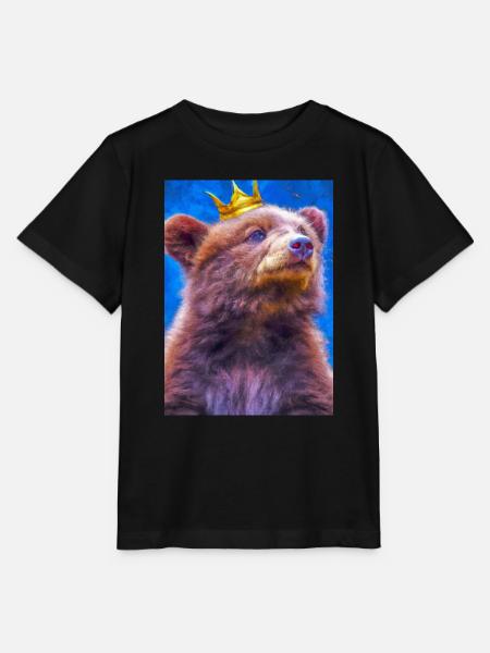 Bär mit Krone - Stanley/Stella Kinder T-Shirt MINI CREATOR - Schwarz