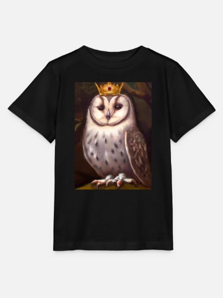 Eule mit Krone - Stanley/Stella Kinder T-Shirt MINI CREATOR - Schwarz