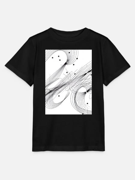 Linien und Punkte - Stanley/Stella Kinder T-Shirt MINI CREATOR - Schwarz