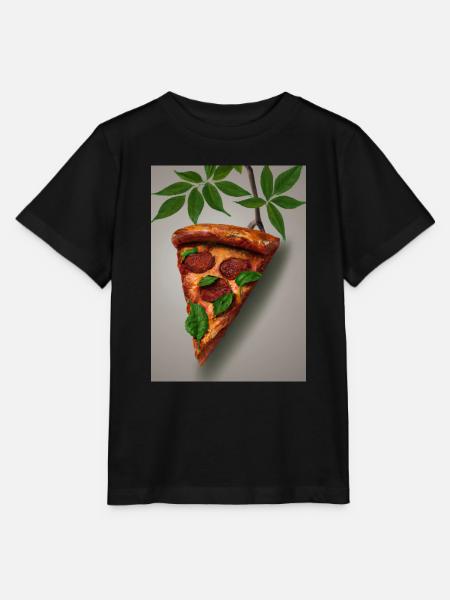 Wachsende Pizza - Stanley/Stella Kinder T-Shirt MINI CREATOR  - Schwarz