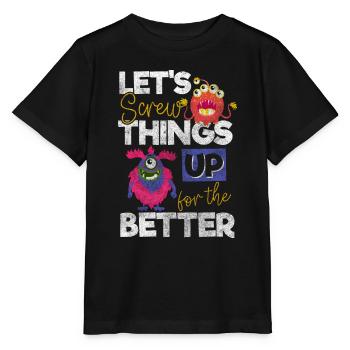Les monstres effraient terriblement mignons - T-shirt bio MINI CREATOR Stanley/Stella Enfant - noir - Devant - Mikhail (115cm)