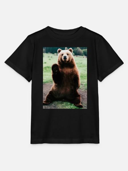 Niedlicher Hallo-Bär - Stanley/Stella Kinder T-Shirt MINI CREATOR  - Schwarz