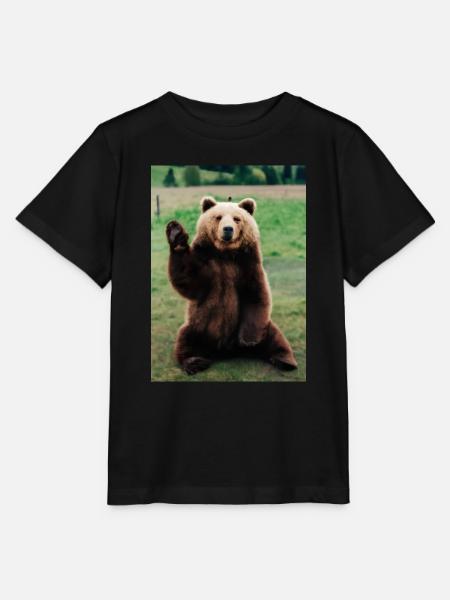 Niedlicher Hallo-Bär - Stanley/Stella Kinder T-Shirt MINI CREATOR - Schwarz