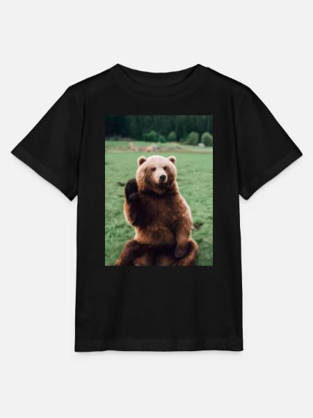 Niedlicher Hallo-Bär - Stanley/Stella Kinder T-Shirt MINI CREATOR  - Schwarz