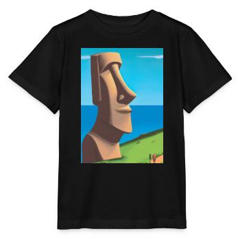 Monumentale Moai-Statuen - Stanley/Stella Kinder T-Shirt MINI CREATOR  - Schwarz - Vorne - Mikhail (115cm)