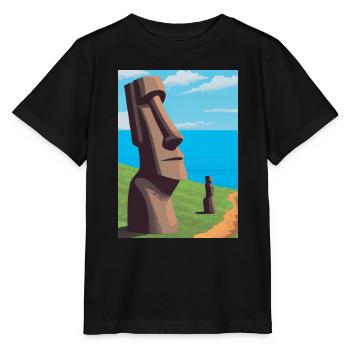 Monumentale Moai-Statuen - Stanley/Stella Kinder T-Shirt MINI CREATOR  - Schwarz - Vorne - Mikhail (115cm)