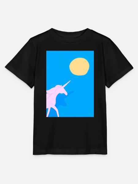 Minimales Einhorn - Stanley/Stella Kinder T-Shirt MINI CREATOR - Schwarz