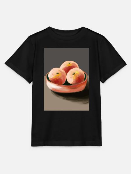 Drei Pfirsiche - Stanley/Stella Kinder T-Shirt MINI CREATOR - Schwarz