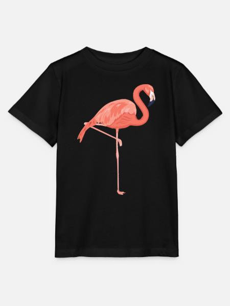 Rosa Flamingo - Stanley/Stella Kinder T-Shirt MINI CREATOR - Schwarz