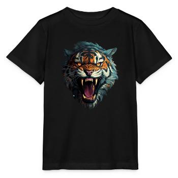 Tigre - T-shirt bio MINI CREATOR Stanley/Stella Enfant - noir - Devant - Mikhail (115cm)