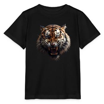 Tigre - T-shirt bio MINI CREATOR Stanley/Stella Enfant - noir - Devant - Mikhail (115cm)