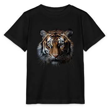 Tigre - T-shirt bio MINI CREATOR Stanley/Stella Enfant - noir - Devant - Mikhail (115cm)