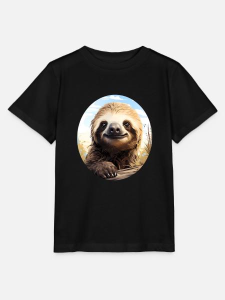 Faultier - Stanley/Stella Kinder T-Shirt MINI CREATOR - Schwarz