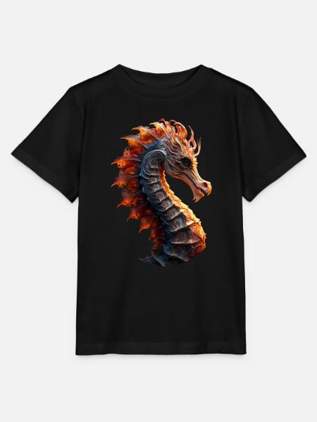Seepferdchen - Stanley/Stella Kinder T-Shirt MINI CREATOR - Schwarz