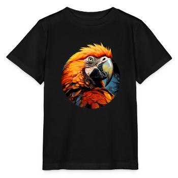 Perroquet - T-shirt bio MINI CREATOR Stanley/Stella Enfant - noir - Devant - Mikhail (115cm)