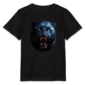 Panthère - T-shirt bio MINI CREATOR Stanley/Stella Enfant - noir - Devant - Mikhail (115cm)