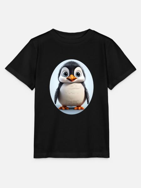 Pinguin - Stanley/Stella Kinder T-Shirt MINI CREATOR  - Schwarz
