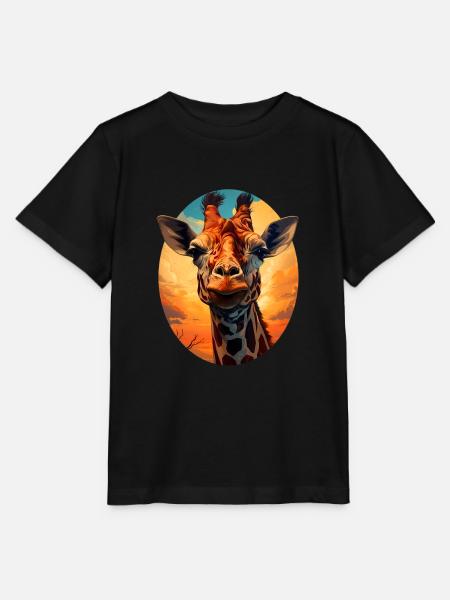 Giraffe - Stanley/Stella Kinder T-Shirt MINI CREATOR - Schwarz