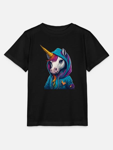 Einhorn Hoodie - Stanley/Stella Kinder T-Shirt MINI CREATOR - Schwarz