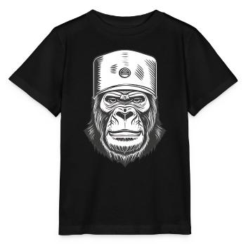 Gorilla - Stanley/Stella Kinder T-Shirt MINI CREATOR  - Schwarz - Vorne - Mikhail (115cm)