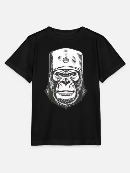 Gorilla - Stanley/Stella Kinder T-Shirt MINI CREATOR - Schwarz