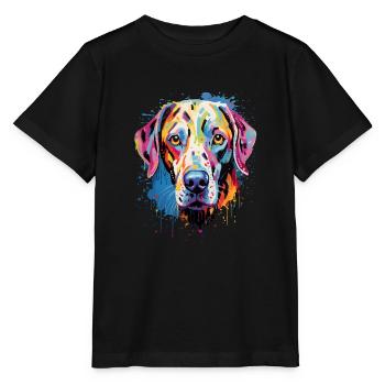 Dalmatien Coloré - T-shirt bio MINI CREATOR Stanley/Stella Enfant - noir - Devant - Mikhail (115cm)