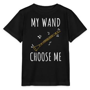 Mein Zauberstab wählt mich - Stanley/Stella Kinder T-Shirt MINI CREATOR  - Schwarz - Vorne - Mikhail (115cm)