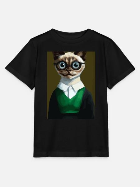 Nerd-Katze - Stanley/Stella Kinder T-Shirt MINI CREATOR - Schwarz