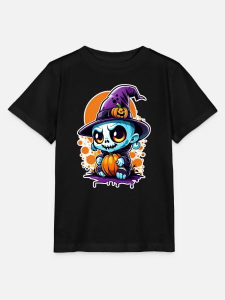 Halloween - Monster mit Hexenhut - Stanley/Stella Kinder T-Shirt MINI CREATOR - Schwarz