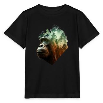 Gorilla - Stanley/Stella Kinder T-Shirt MINI CREATOR  - Schwarz - Vorne - Mikhail (115cm)