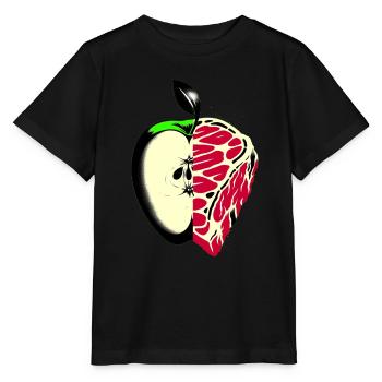 Obst statt Fleisch | Reduzierter Fleischkonsum - Stanley/Stella Kinder T-Shirt MINI CREATOR  - Schwarz - Vorne - Mikhail (115cm)