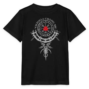 vikings valhalla calling me celts norsemen - Stanley/Stella MINI CREATOR Kids’ T-Shirt - black - Front - Mikhail (115cm)