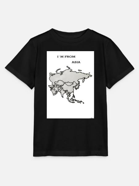 I'm from Asia-Slogan - Stanley/Stella Kinder T-Shirt MINI CREATOR - Schwarz